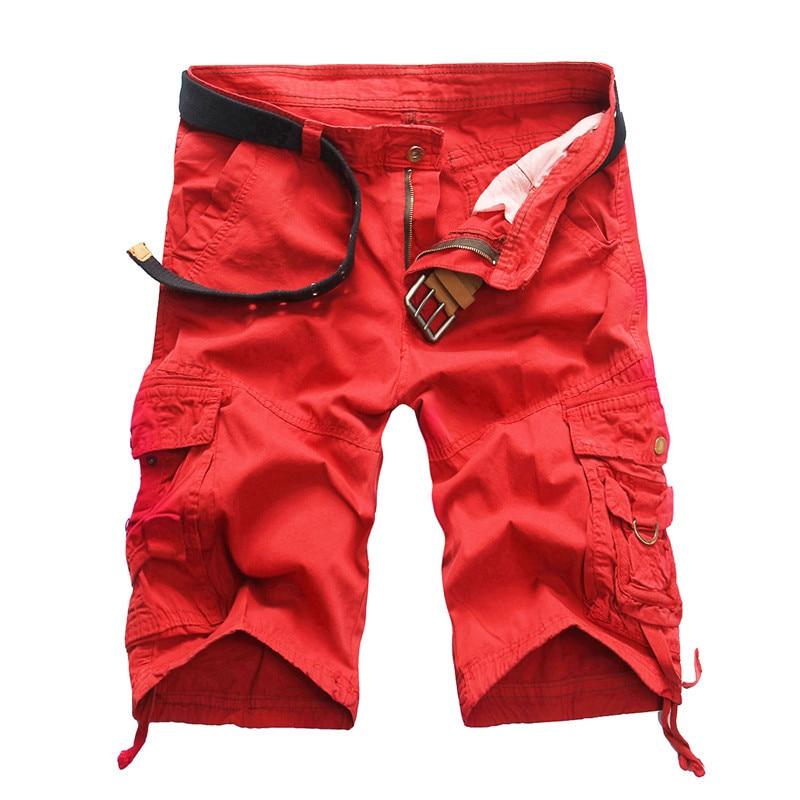 Cap Point red / 29 Men Cargo Camouflage Short