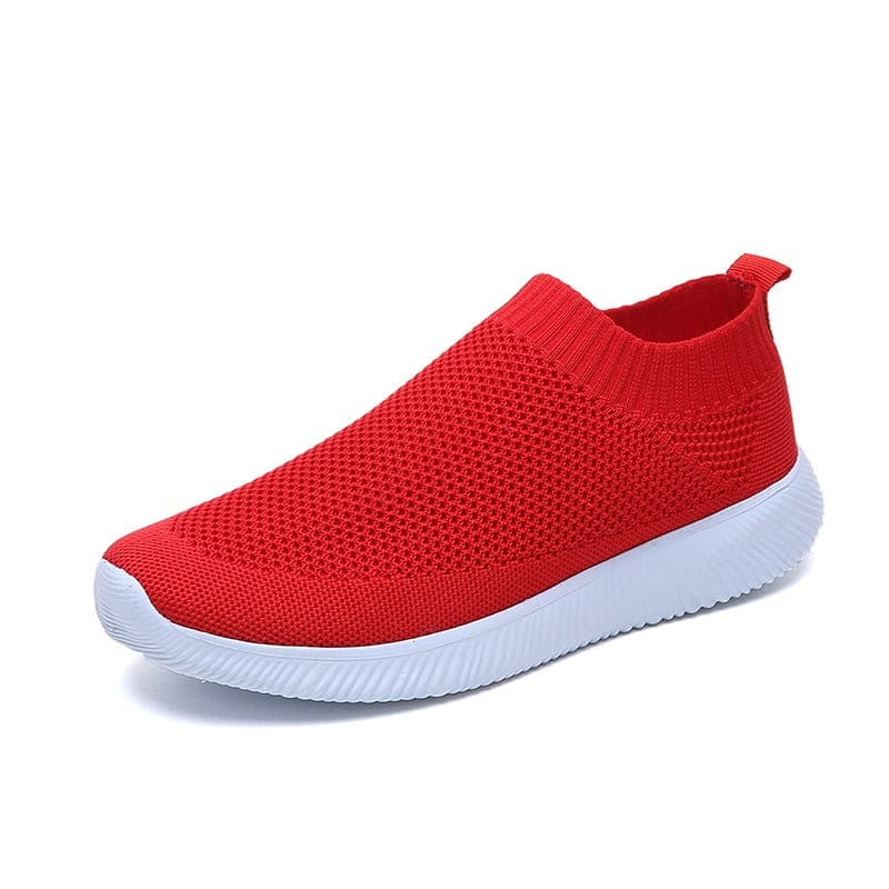 Cap Point Red / 3 Elegant Breathable Mesh Knit Sock Platform Sneakers