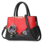 Cap Point red 3 / One size Denise Leather Embroidered Messenger Tote Bag