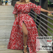 Load image into Gallery viewer, Cap Point Red 3 / S Carla Sexy Off Shoulder High Split Maxi Dress
