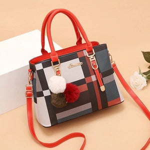 Cap Point Red / 30cm Christine Designer Messenger Shoulder Handbag