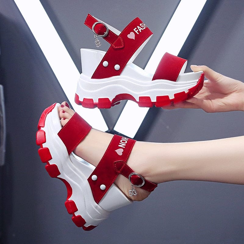 Cap Point red / 34 Barbara Chunky Elegant High Heels