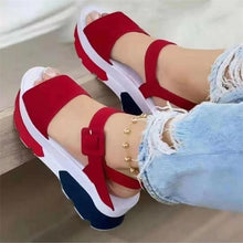 Load image into Gallery viewer, Cap Point Red / 4 New Platform Wedges Buckle Non-slip Beach Sandals
