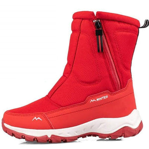 Cap Point red / 5.5 Men's Hiking Snow Boots with Warm Velor Side Zipper