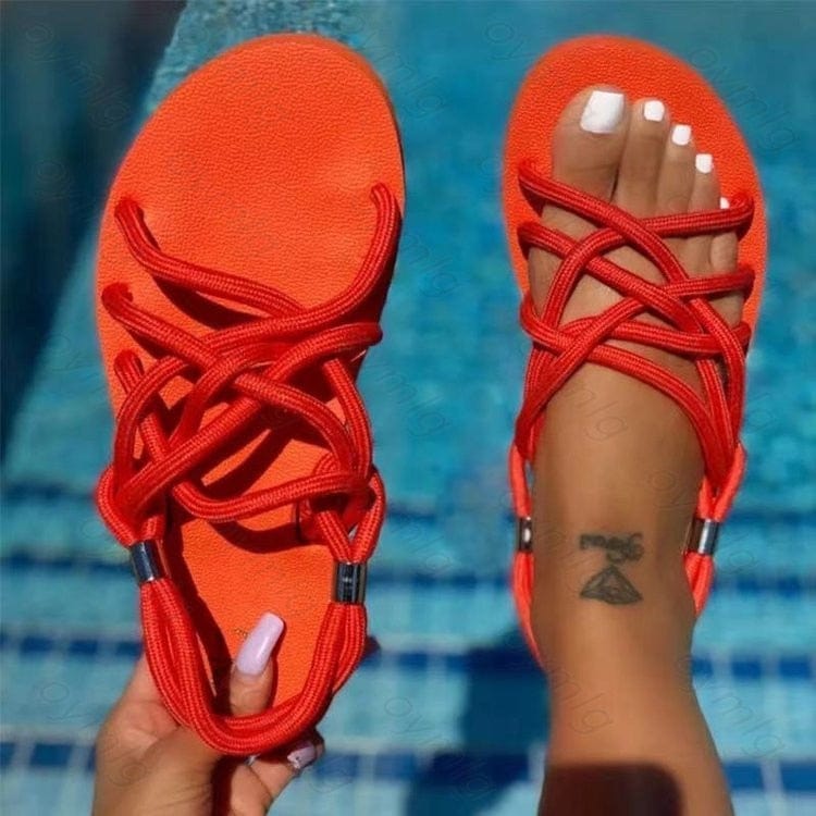 Cap Point red / 5 Summer Outdoor Beach Flip-flop Sandals