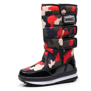 Cap Point Red / 6 Men's non-slip furry snow boots