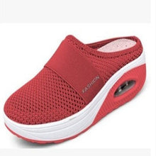 Load image into Gallery viewer, Cap Point Red / 6 New Non-slip Platform Breathable Mesh Outdoor Walking Slippers
