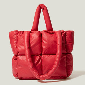 Cap Point red Allegra Fashion Large Tote Padded Designer Handbag
