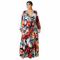 Cap Point Red black / S Francine Printed Chiffon Summer Dress