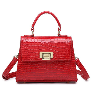 Cap Point Red Fashion Luxury Leather  Shoulder Bag