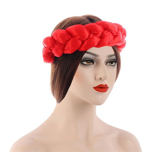 Cap Point Red Fashionable Elastic Hair Band Turban