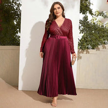Load image into Gallery viewer, Cap Point Red / L Becky Luxury Chic Elegant Large Long Oversized Evening Party Prom Maxi Dress
