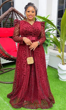 Load image into Gallery viewer, Cap Point Red / L Sharon Rose Plus Size Large Long Sleeve Luxury Designer Chic Elegant Evening Party Maxi Dress
