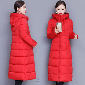 Cap Point red / M Julienne Waterproof Windproof Thick Cotton Down Hooded Overcoat