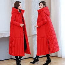 Load image into Gallery viewer, Cap Point Red / M Longloose-fitting hooded coat
