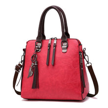 Load image into Gallery viewer, Cap Point red / One size Denise Luxury Crossbody Design Soft PU Leather Shoulder Tote Bag
