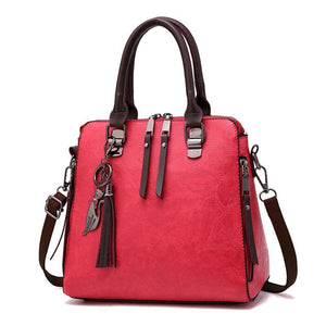 Cap Point red / One size Denise Luxury Crossbody Design Soft PU Leather Shoulder Tote Bag