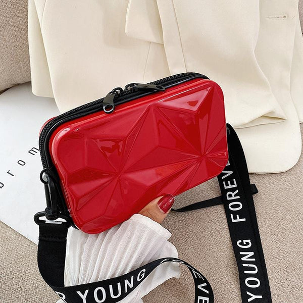 Cap Point Red / One size Luxury New Suitcase Shape  Fashion Mini Bag