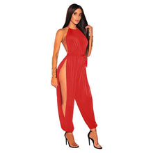 Load image into Gallery viewer, Cap Point Red / S Andreas Hollow Out Sleeveless O-Neck Belt Lace Up Jumpsuit
