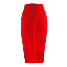 Load image into Gallery viewer, Cap Point Red / S Belline Bandage Vintage Summer Midi Skirt
