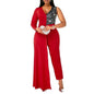 Cap Point Red / S Ciaburri Sequin party jumpsuit