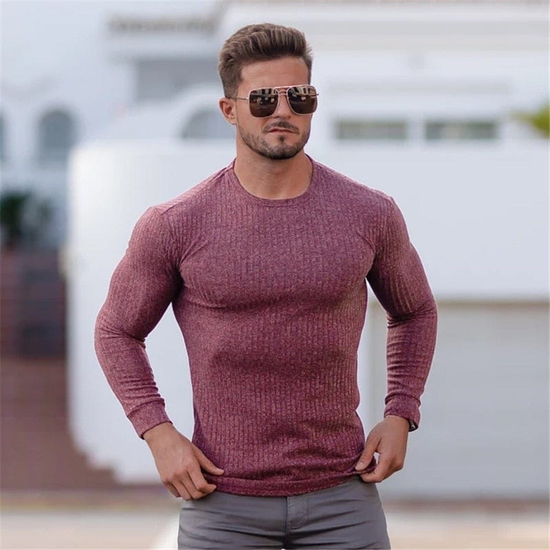 Cap Point red24 / M Fashion Turtleneck Mens Thin Sweater