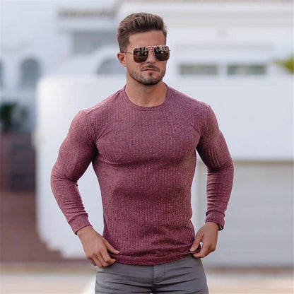 Cap Point red24 / M Fashion Turtleneck Mens Thin Sweater
