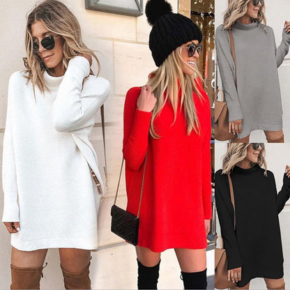 Cap Point Relaxed Loose Long Sleeve Sweatshirt Dress