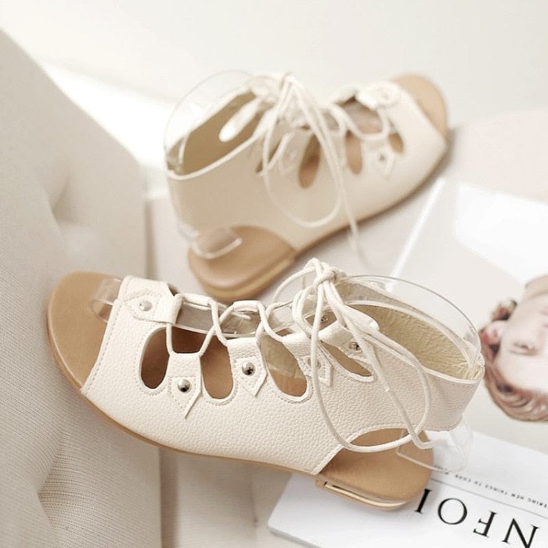 Cap Point Roman Beach Croee Tied Women Sandals