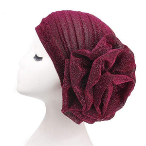 Cap Point Rose red / One size fits all Glitter Elegant Head Scarf Headband