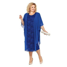 Load image into Gallery viewer, Cap Point Royal blue 1 / 16W On Point Lace Mother Of The Bride Dress
