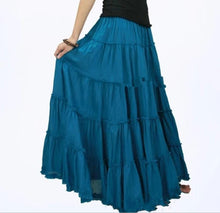 Load image into Gallery viewer, Cap Point Royal Blue / One size Belline Vintage Long Elastic Waist Boho Maxi Skirt
