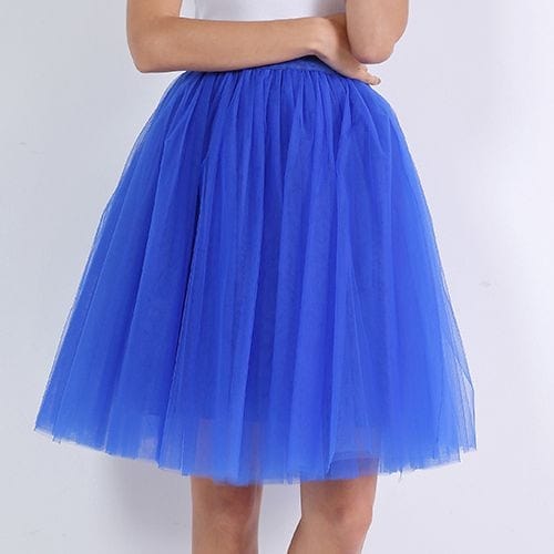 Cap Point royal blue / One Size Party Train Puffy Tutu Tulle Wedding Bridal Bridesmaid Skirt