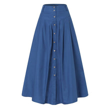 Load image into Gallery viewer, Cap Point Royal / S Elegant buttoned high waist long skirt
