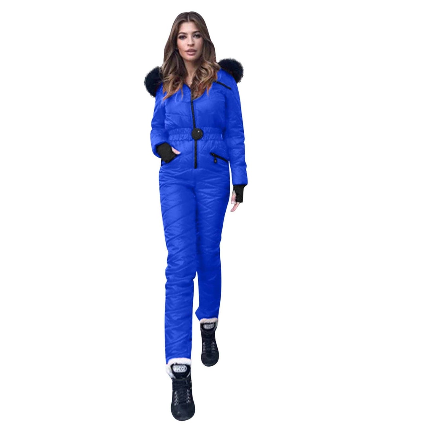 Cap Point S / Blue Warm Winter Playsuit Chunky Casual Romper