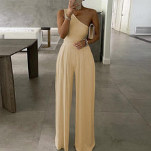 Load image into Gallery viewer, Cap Point S / Brown Elegant  Wide Leg Sexy Off Shoulder Jumpsuit
