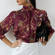 Load image into Gallery viewer, Cap Point S / wine Red Celmia Stylish Long Sleeve Blouse
