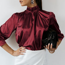 Load image into Gallery viewer, Cap Point S / Wine Red Celmia Stylish Long Sleeve Blouse
