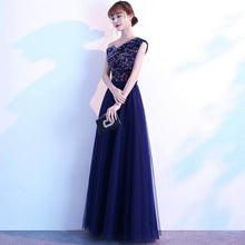 Load image into Gallery viewer, Cap Point Salome Shoulder Long Style Banquet Evening Dress
