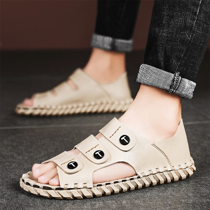 Cap Point Sand S350 / 6.5 Mens Beach Lace-up Open Toe Shoes Highten Soft Sandals