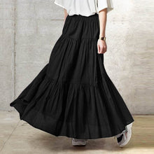 Load image into Gallery viewer, Cap Point Serena Loose Elastic Waist Ruffles Maxi Skirt
