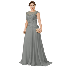 Load image into Gallery viewer, Cap Point Silver / 6 Golden A-Line Mother of the Bride Dress
