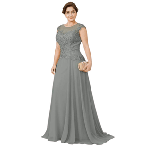 Cap Point Silver / 6 Golden A-Line Mother of the Bride Dress