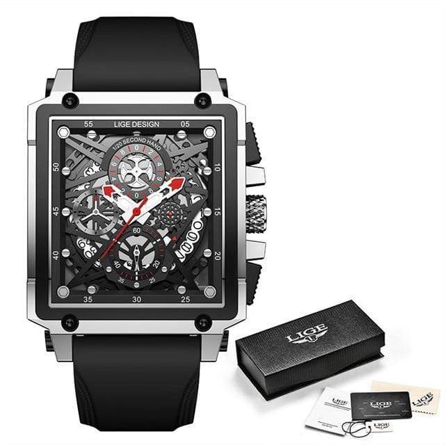 Cap Point Silver Black / One size Red Flame Montre Homme