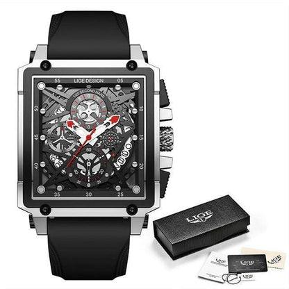 Cap Point Silver Black / One size Red Flame Montre Homme