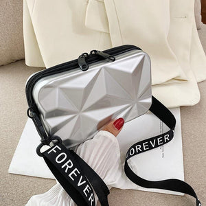Cap Point Silver / One size Luxury New Suitcase Shape  Fashion Mini Bag