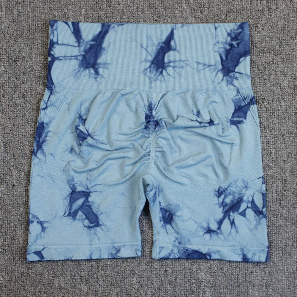 Cap Point Sky Blue / M Aimee Seamless Tie Dye Sport Shorts