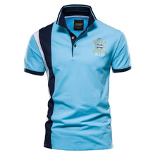 Load image into Gallery viewer, Cap Point Sky Blue / M Darling Embroidery Badge Men Polo
