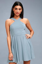 Load image into Gallery viewer, Cap Point Sky Blue / XS Summer Style Cute Women Sexy Halter Dress
