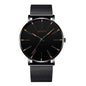 Cap Point Steel black orange Geneva Men Elegant Watch